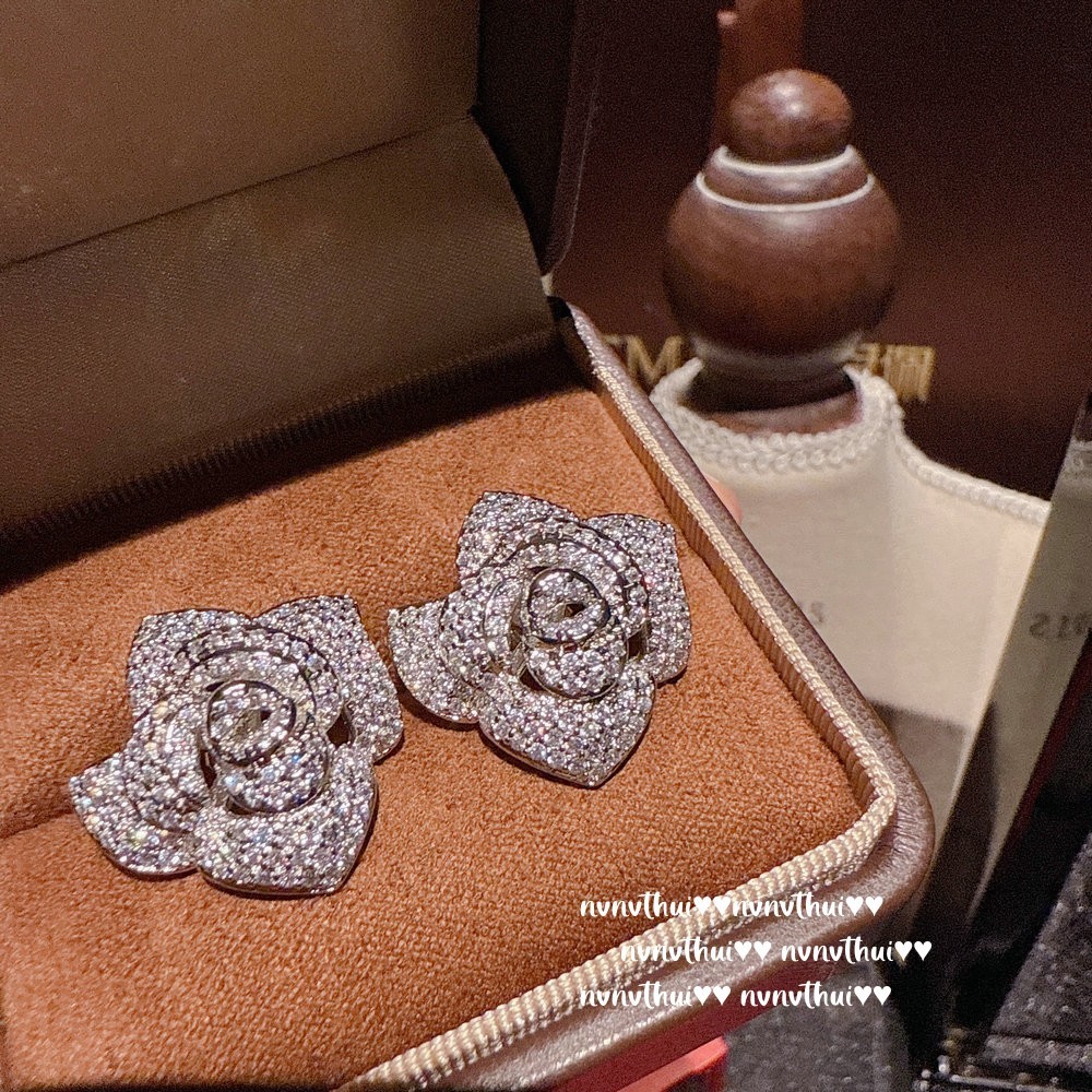 Fog Color Enchantress Camellia Gemstone Necklace Rich Charming Rose Zircon Earrings Bracelet Suit - Image 4