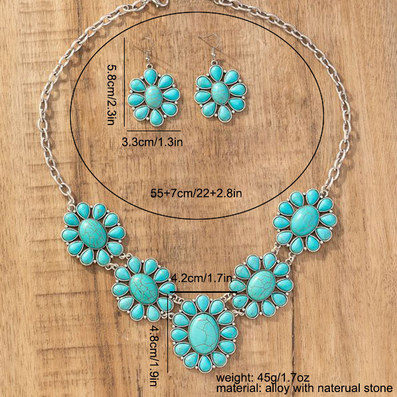 New Vintage Earrings Necklace Exquisite Fashion Necklace Bohemian Party Accessories - Image 7
