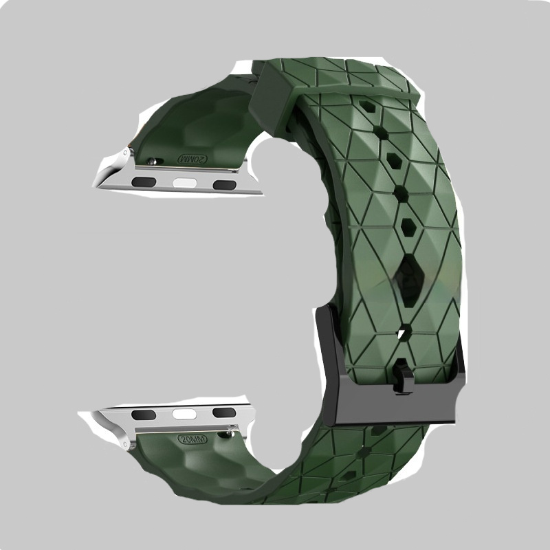 Football-patterned Watch S9 Strap S10 Silicone Replacement Wristband