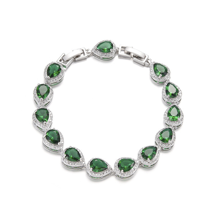 Water Drop Long Necklace Earring Ring Bracelet Ornament Suit - Image 6