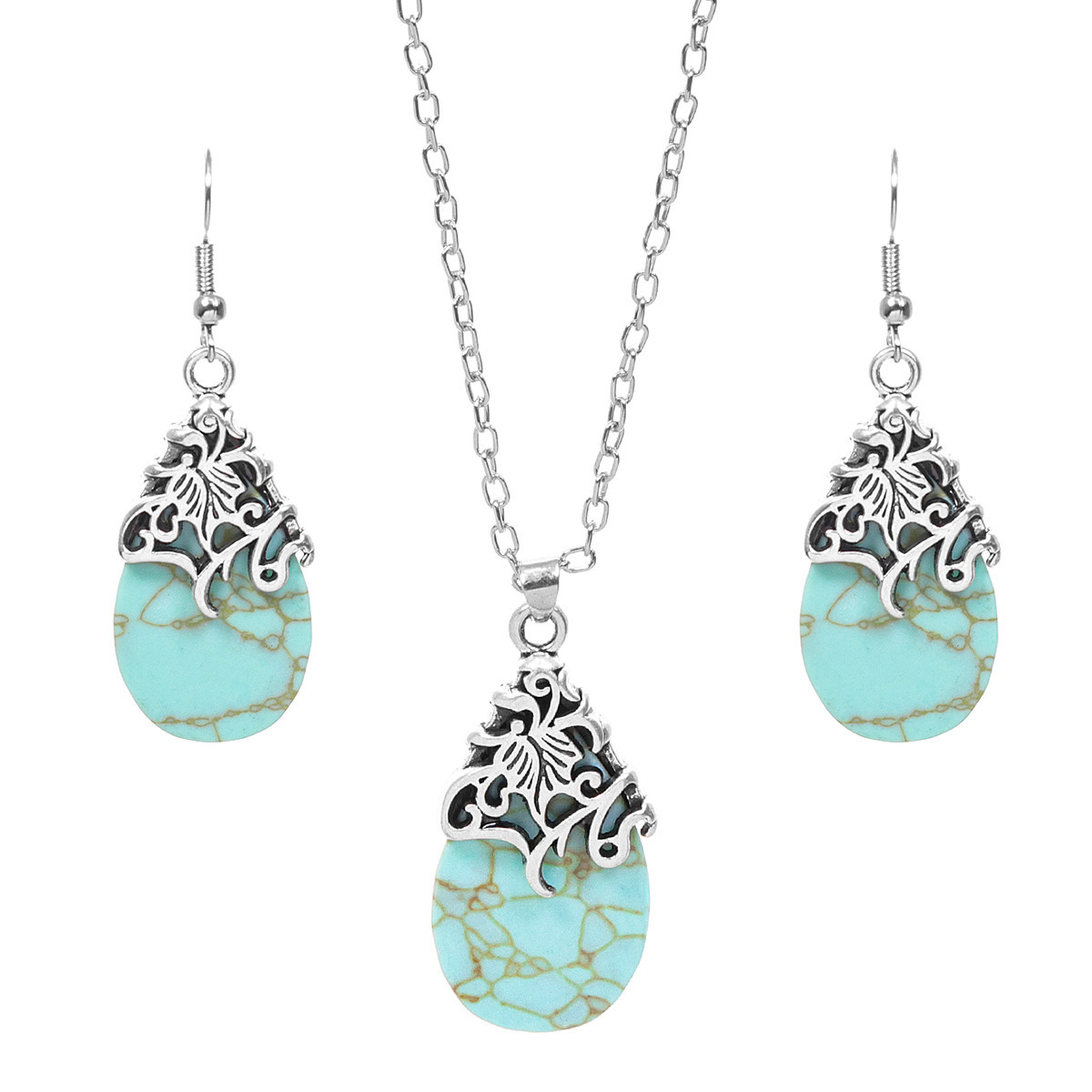 New Vintage Earrings Necklace Exquisite Fashion Necklace Bohemian Party Accessories - Image 3