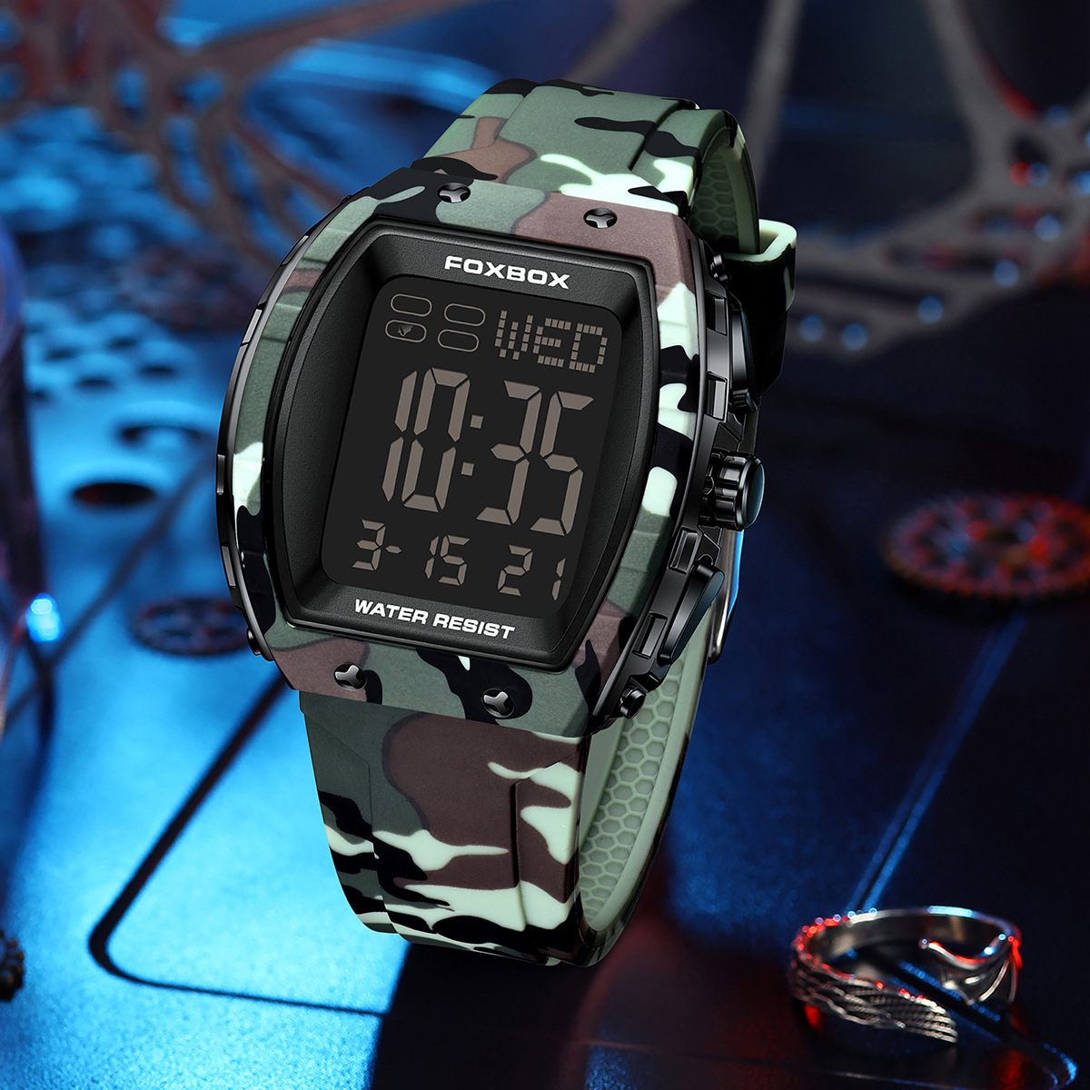 Multifunctional Mens Electronic Watch Digital Wristwatch For Students