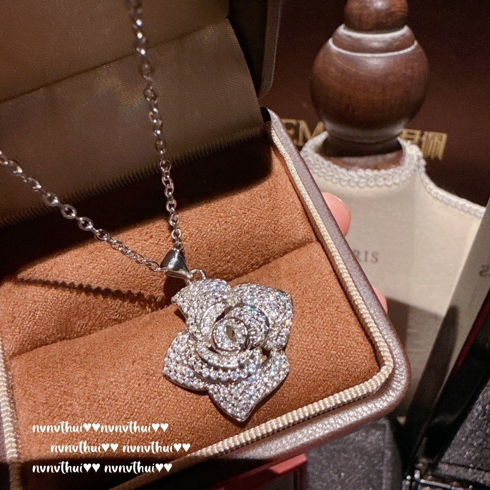 Fog Color Enchantress Camellia Gemstone Necklace Rich Charming Rose Zircon Earrings Bracelet Suit - Image 5