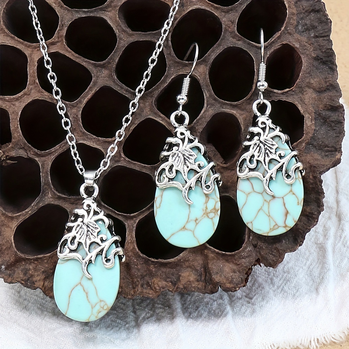 New Vintage Earrings Necklace Exquisite Fashion Necklace Bohemian Party Accessories - Image 2